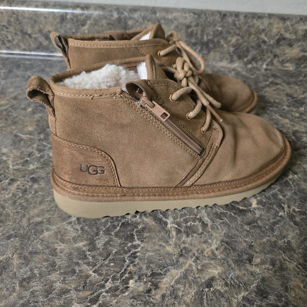 Ugg‎ Classic Neumel Zip Big Kids Boots 1117411K Chestnut Brown Sz 6